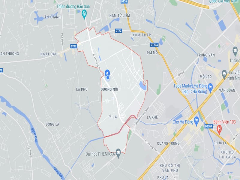 Về phạm vi tiếp giáp của phường Dương Nội 